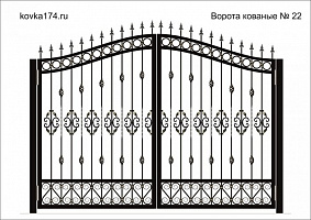 Эскиз кованых ворот №22 фото