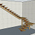 Каркас лестницы на монокосуре П-образный с двумя площадками  №3 фото