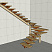 Каркас лестницы на монокосуре П-образный с забежными ступенями №5 фото